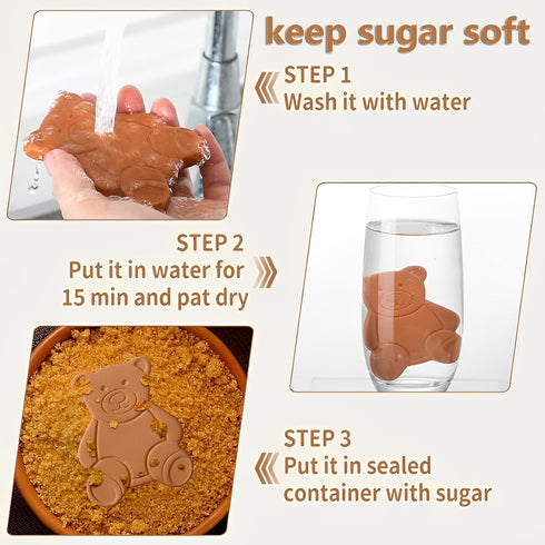 USEDGDIG 2PCS Terracotta Brown Sugar Saver Brown Sugar Keeper Disc Terra Cotta Sugar Softener for Food Storage