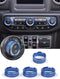 Savadicar HVAC Climate Control Panel Knob Trim Kit & Light Control Switch Cover for 2018-2024 Jeep Wrangler JL JLU &