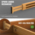 ANTOWIN Bamboo Drawer Dividers Organizers - Adjustable Spring-loaded Drawer Separators for Large Utensil, Clothes, Tools