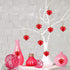 Frienda 24 Pcs Valentine Heart Shaped Ornaments - Christmas Tree Baubles Hanging Decoration for Valentine Wedding