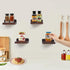 4x4 Inch (4, Small Floating Shelf, Display Ledges for Wall,Mini Shelves,Rustic Wood Shelf for Bedroom Living Room