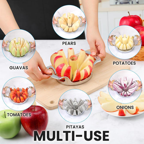 4.72 Inch 12 -304 AUBENR Extra Large Apple Slicer with Blades - Professional Heavy Duty Apple Cutter Stainless Steel