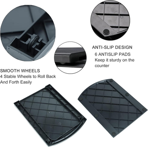 Kitchen Appliance Sliding Tray for Coffee Maker, Caddy for Blender, Toaster, Air Fryer, Pot, Food Processors, Stand