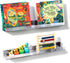NiHome Clear Magnetic Acrylic Book Shelves 2-Pack, 17'' for Whiteboard, Classroom and