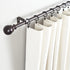 44pcs Rustproof Curtain Rings with Clips Hooks, 1.5 inch Matte Metal Stainless Steel Drapery Rings for Tension Rods,