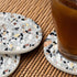 Pznen 2 Pack Accessories,Set 2 Surface of Terrazzo Floor Texture Coasters for Drinks Antique Beautiful Stone Design