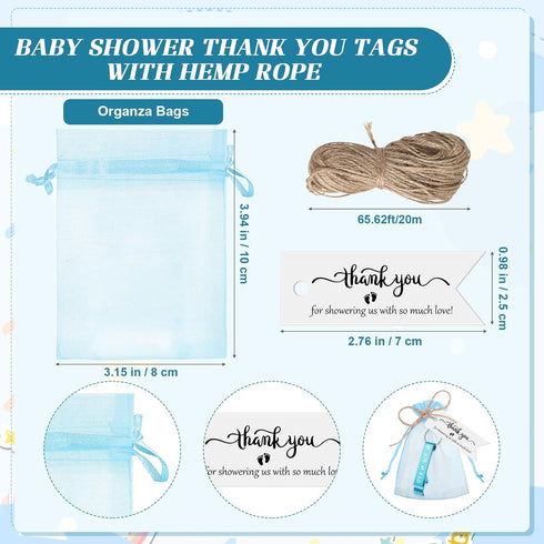 50 Sets Maxcheck Baby Shower Bottle Opener Favors Includes It's a Boy Keychain Blue Bottle Opener Keychains with Thank