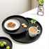 River Restaurant(11.8inch/30cm, Round Wood Serving Tray, Solid Wooden Decorative Tray Non-Slip Tea Coffee Table Tray