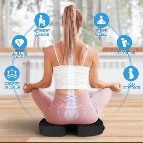 Tailbone TushGuard Seat Cushion, Office Chair Cushions, Car Seat Cushion, Non-Slip Sciatica & Back Coccyx Pain Relief