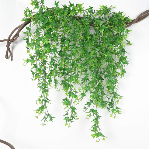 Artificial Hanging Vine - Sweet Potato Leaves Plastic Plants, Faux Ivy Garland, UV Resistant for Indoor Outdoor Garden