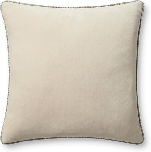 Loloi Liza Pillow Cover Only, 22X22, Ivory
