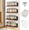 Magnetic Spice Rack with 24 Jars, 216 Labels, 1 Steel Funnel for
