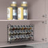 SWOMMOLY 3 Tier Spice Rack Organizer with 24 Empty Round Spice Jars, 396 Spice Labels, Funnel and Chalk Marker