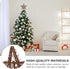 Rustic Christmas Tree Topper, Rattan Natural Star Hollowed-Out Star Ornaments with Coil Base for Holiday Decor