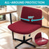 Armless Office Desk Chair Cover, Stretch Waterproof Jacquard Slipcover for Wide Seat Mid Back Accent Chair, Red