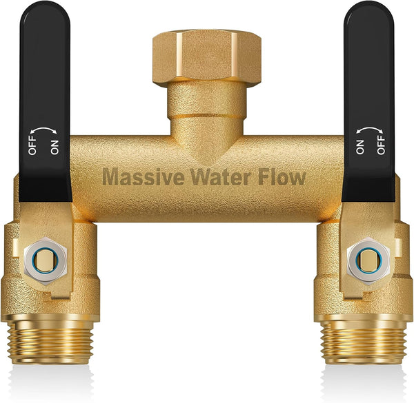LNEZCDB Hose Splitter 2 Way Heavy Duty, Full Flow Garden Hose Splitter with