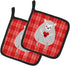Caroline's Treasures BB6762PTHD Lamb Love Pair of Pot Holders, Kitchen Heat Resistant Oven Hot Pads