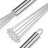 Patelai 2 Pieces Stainless Steel Ball Whisk Set, Kitchen for Cooking, Blending, Whisking, Beating, Stirring (10 Inch,