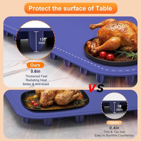 4 8 Warming Mat for Food,Food Warming Trays with Temperature Levels Seconds Heating Tech,Silicone Electric Warmer