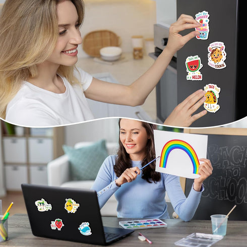 16 Pcs Cute Fridge Magnets, Fun Puns Magnetic Stickers for Locker, Fridge, Whiteboard