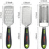 ALLTOP Food Graters for Cheese, Nutmeg, Potato, Ginger, Garlic, Hand-held Stainless Steel Zester - Set of 3 Grinders