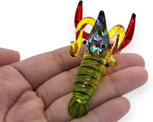 ChangThai Design Tiny 2" Green Red Blue Shrimp Prawn Lobster - Miniature