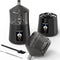 Electric Herb Grinder 150W, USB-C Rechargeable Spice Grinder, Compact Size with Fast Grinding and Cleaning Brush (Black)