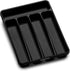 madesmart Premium Antimicrobial Classic Mini Silverware Tray, Soft Grip Non-Slip Kitchen Drawer Organizer, 5