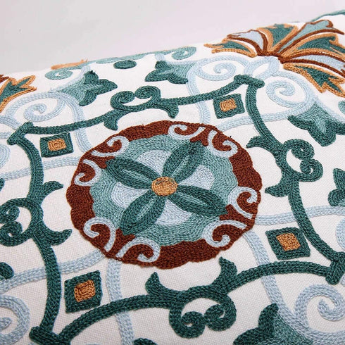 Onelsong Decorative Pillow Covers, Set of 2 Embroidery Square 18x18 inches for Couch Living Room
