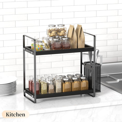 Countertop, Counter LEMIKKLE Bathroom Organizer Organizer for Bathroom Decor, Wooden Sink Shelf for Vanity Storage