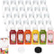 SUPERLELE 30pcs 8oz Plastic Juice Bottles with Black and White Caps, Reusable
