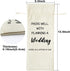 LANBAIHE Wedding Wine Bag, Linen Reusable Gift Bag for Bride and Groom Wine Gift