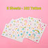 24 Reusable Unicorn Drinking Plastic Straws + 6 Temporary Tattoos for Girls, Birthday Party Supplies