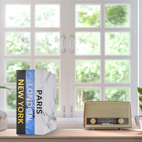 Set 3 (Z111) Decorative Books for Home Decor of Stacked Book Coffee Table Bookshelf Dcor Faux Books for Decoration