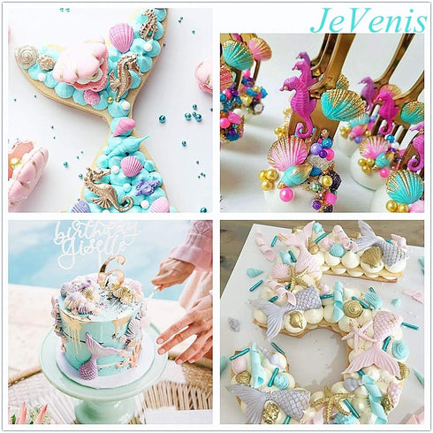 JeVenis 3D Big Mermaid Tail Mold, Silicone Fondant Mold for Cake Decoration and Chocolate Candy Mold