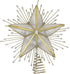 Kurt Adler 10-Light Capiz and Wire Snowflake Christmas Treetop, 10-Inch, Silver
