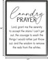 Stupell Industries Laundry Prayer | Faith Based Sentiment Home Cleaning Parody | 11 x 14 Black Framed Wall Art