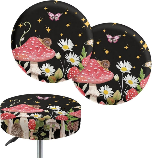 Kuiaobaty Round Chair Cover Pack of 8 pcs Bar Stool Cover Elastic