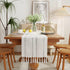 Wracra Rustic Hemstitch Table Runner, Linen Farmhouse Table Runners 90 Inches Long