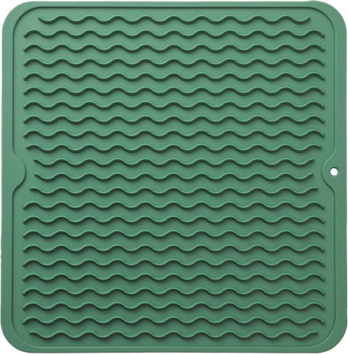 MicoYang Silicone Dish Drying Mat for Multiple Usage, Eco-friendly Heat-resistant Kitchen Counter or Sink Mat,