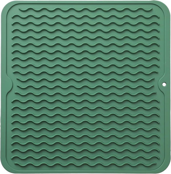 MicoYang Silicone Dish Drying Mat for Multiple Usage, Eco-friendly Heat-resistant Kitchen Counter or Sink Mat,