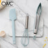 COOK WITH COLOR Silicone Cooking Utensils, 3 Pc Kitchen Utensil Set, Easy to Clean Silicone Kitchen Utensils, Cooking Utensils for Nonstick Cookware, Kitchen Gadgets Set (Mint)