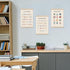 Set 3 16x12 Inch, of Alphabet Numbers Poster Hanger Frame, Preschool Learning Posters, Educational Canvas Wall Art