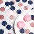 Navy Blue Pink Rose Gold Confetti 300pcs Glitter Gender Reveal Party Decorations, Birthday Table Confetti