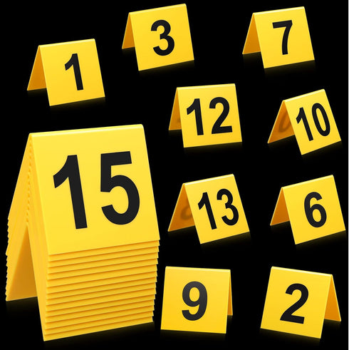 15 Pcs Evidence Markers, Crime Scene Markers Tents for Decorations, Mystery Decorations for Kids Adults Detective Game