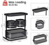 KINGRACK Bathroom Counter Organizer, 3 Tier Rotating Vanity Storage Cabinet, Cosmetic Holder Standing Shelf, Black