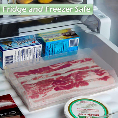 Home-X Bacon Saver - Plastic Airtight Bacon Container - BPA-Free, Dishwasher Safe, Leak-proof Bacon Storage Container