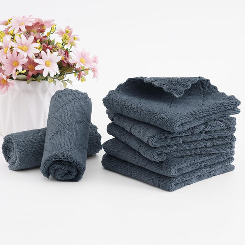 Homaxy 24 Pack Kitchen Dish Cloths (10 x 10 Inches, Dark Grey), Super Soft and Absorbent Microfiber Cleaning Cloths