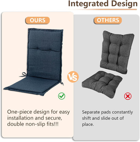 18" 42" 1.5", Set 2 C-Hopetree Indoor High Back Rocking Chair Cushions for Glider and Swivel Rocker, Outdoor