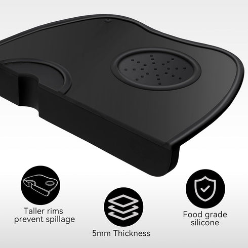 Apexstone Espresso Silicone Tamper Mat, 8 Inch X 6 Inch, Coffee Tamp Mat